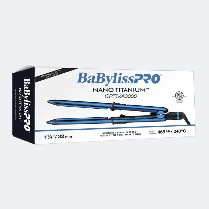 Stainless Steel 1 1/4" Flat Iron (Midnight Cobalt