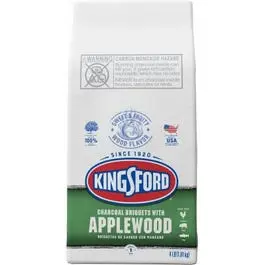 Applewood Flavored Charcoal Briquettes 4-Pound Bag Smoking Kingsford