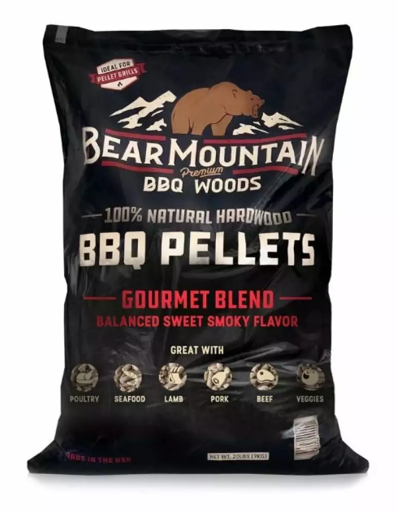 Bear Mountain FK99 BBQ Wood Pellets Gourmet Blend 20 lb Bag Smoking