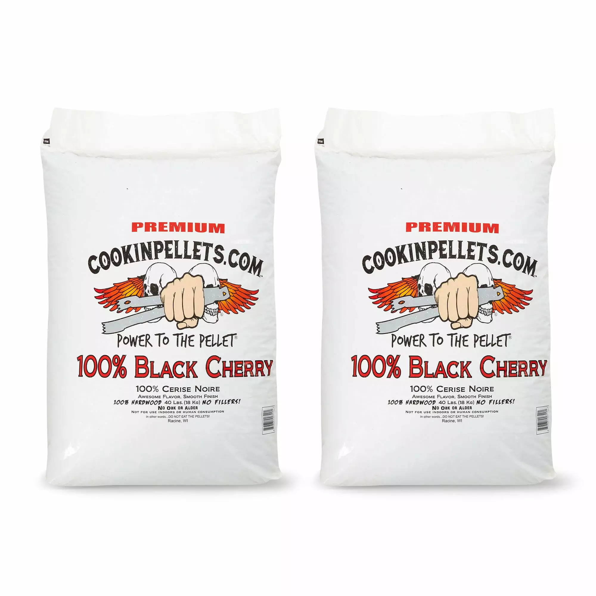 CookinPellets 40 Pound Black Cherry Grill Smoker Hardwood Wood Pellets 2 Pack