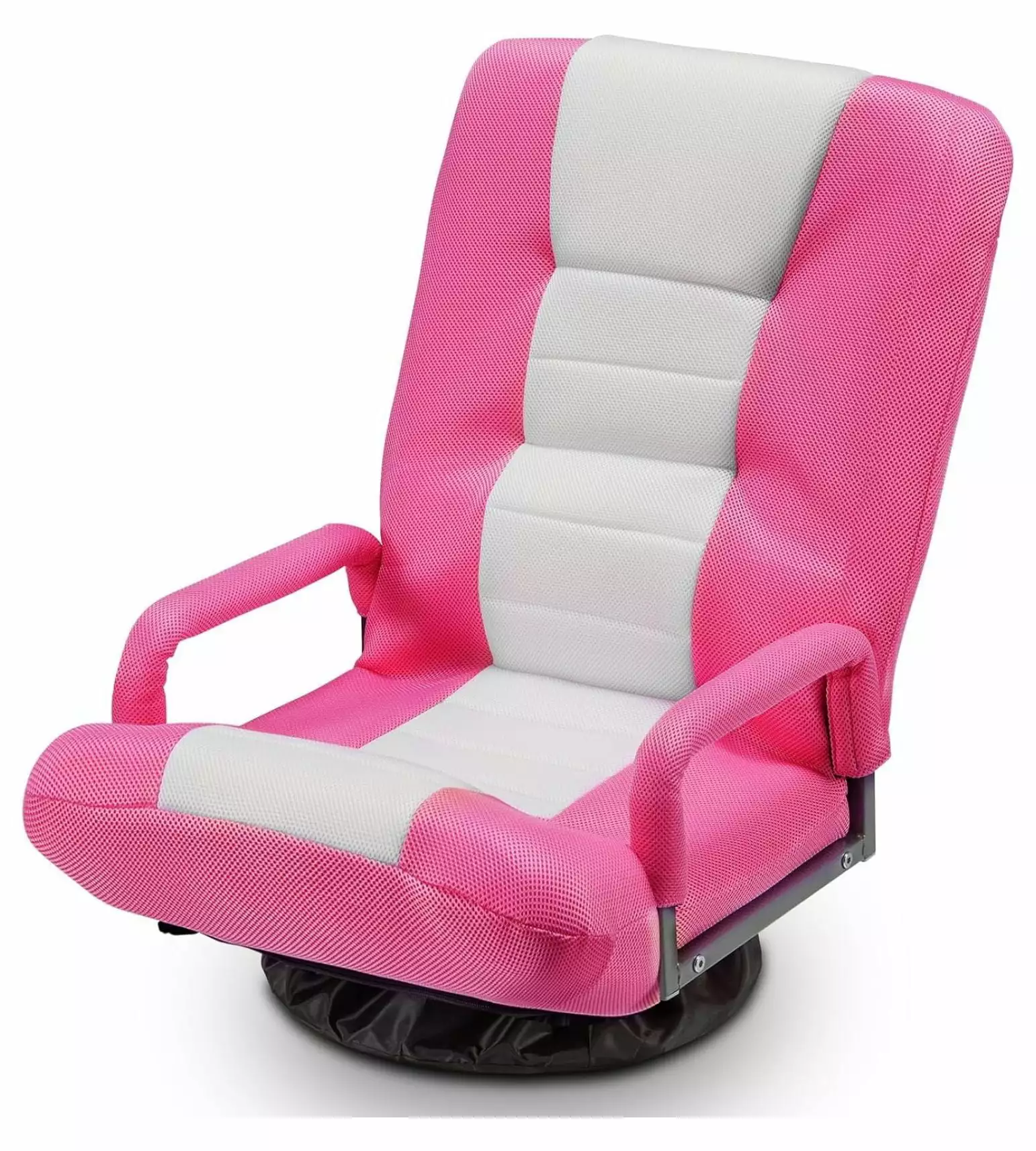 BULYAXIA 360 Degree Swivel Chair 6 Adjustable Positions Backrest Armrest Foldable Floor Chairs Suitable Reading Relaxing M...