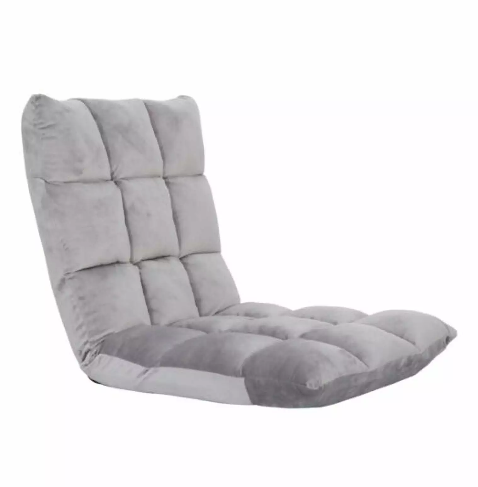 ChicCrest Adjustable Floor Chair Memory Foam and Back Support Grey
