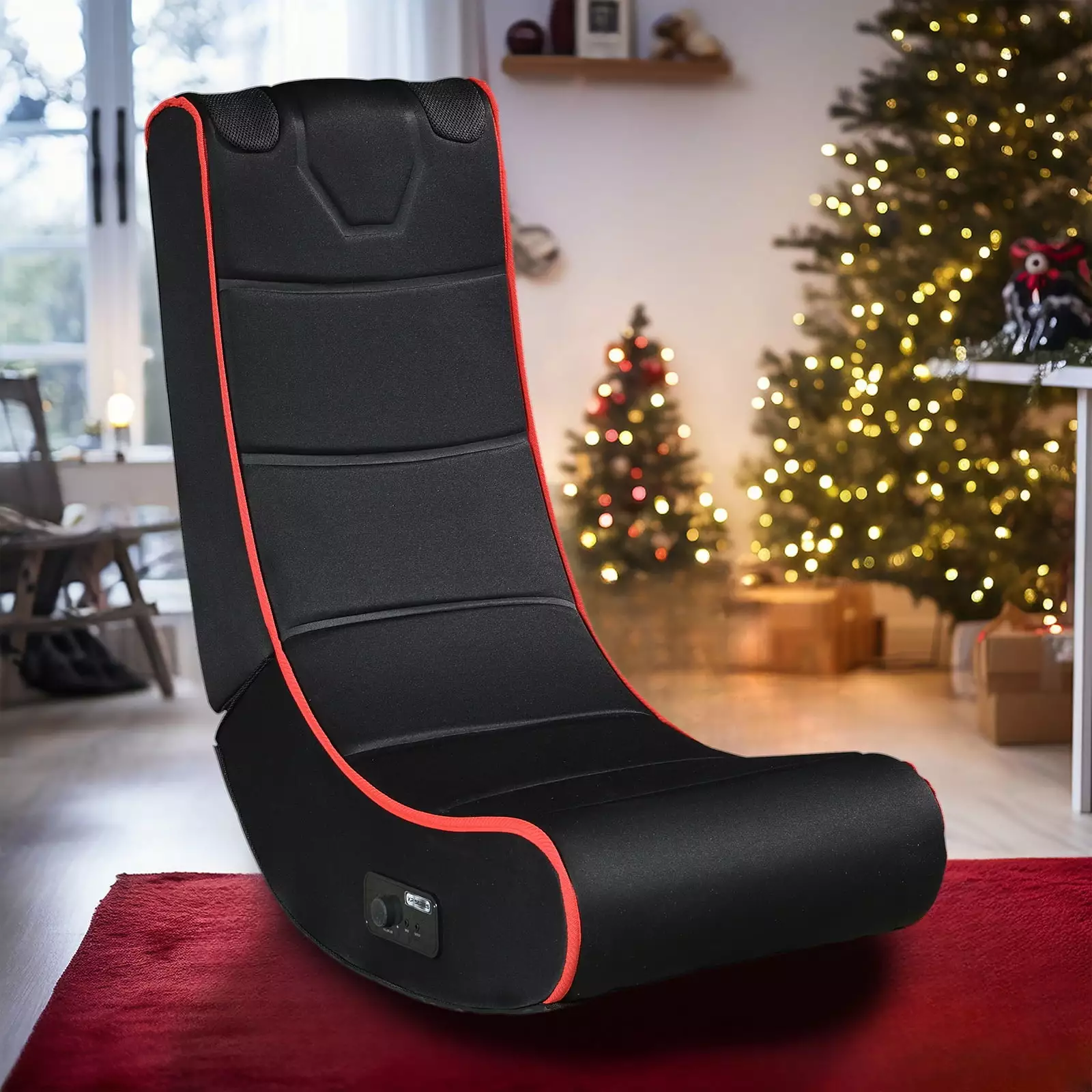 Deiokin Video Gaming Chair Floor Chair Rocker TV Reading Playing Video Games Back Support Meditation Soft Rocker Chair Tee...