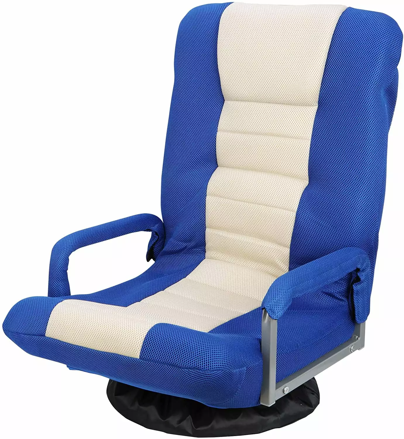 360 Degree Swivel Gaming Chair Foldable Floor Sofa Chair TV Reading Playing Video Games Lumbar Support Armrest Handles Adj...