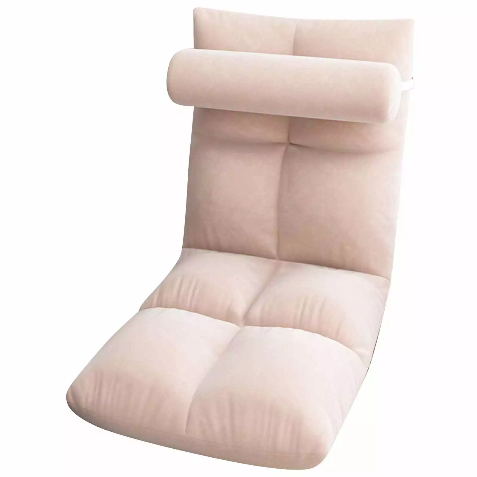 Floor Chair Back Indoor Chaise Lounge Folding Sleeper Bed Couch Recliner Adults Meditation Chair Pink Chaise WYDCG