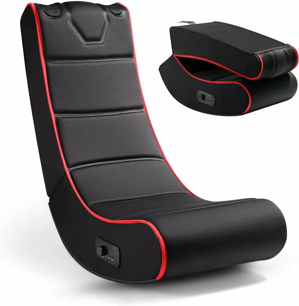Yone jx je Floor Rocking Chair Video Gaming Chair Built- 2 Speakers Audio Padded Backrest & Cushion Back Support Suitable ...