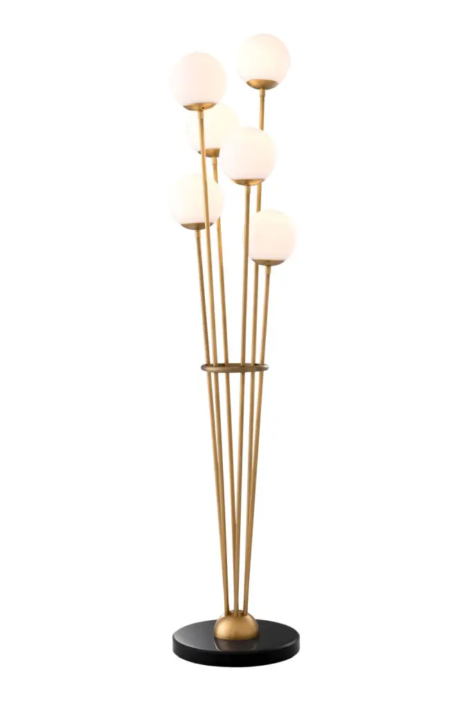 Eichholtz Tortora Brass Globe Floor Lamp Living Room or Office