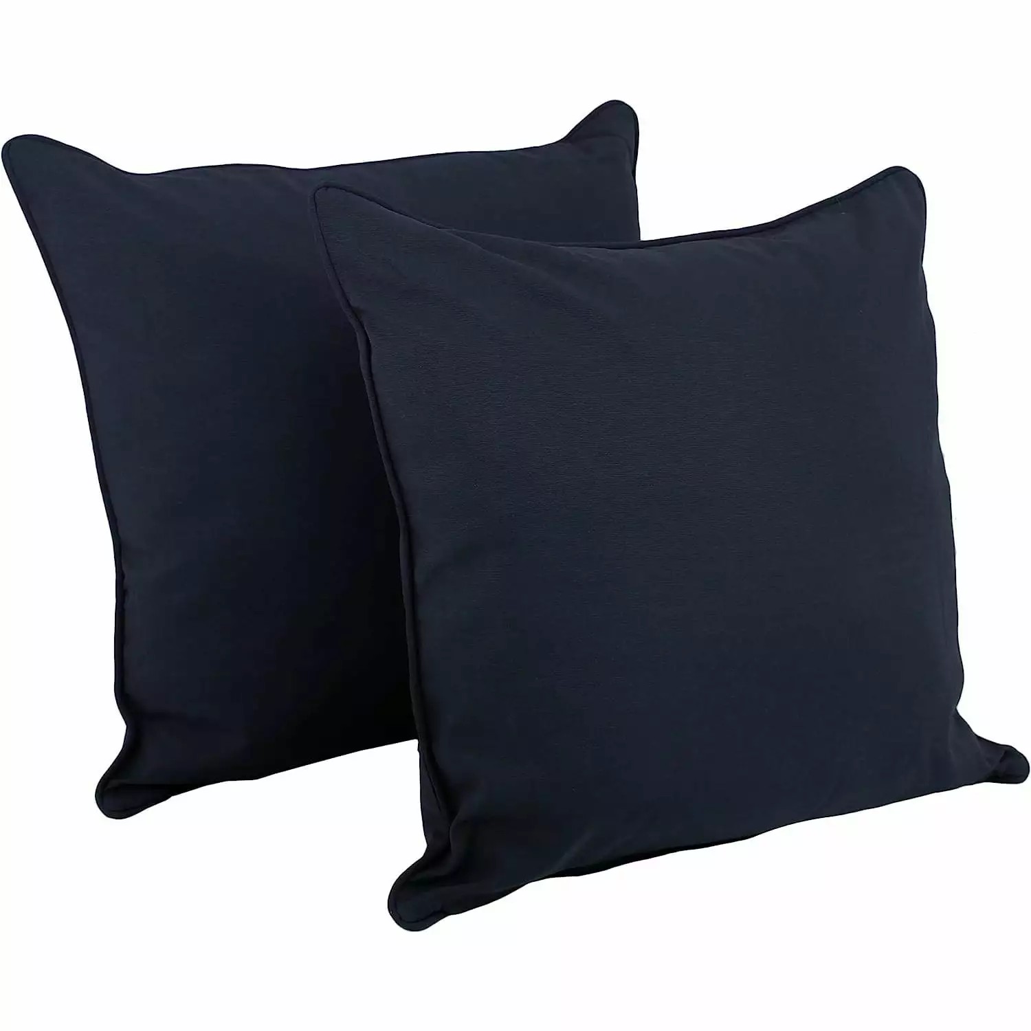 Corded Twill Floor Pillows Set 2 Navy 25 Inch Square Bilot