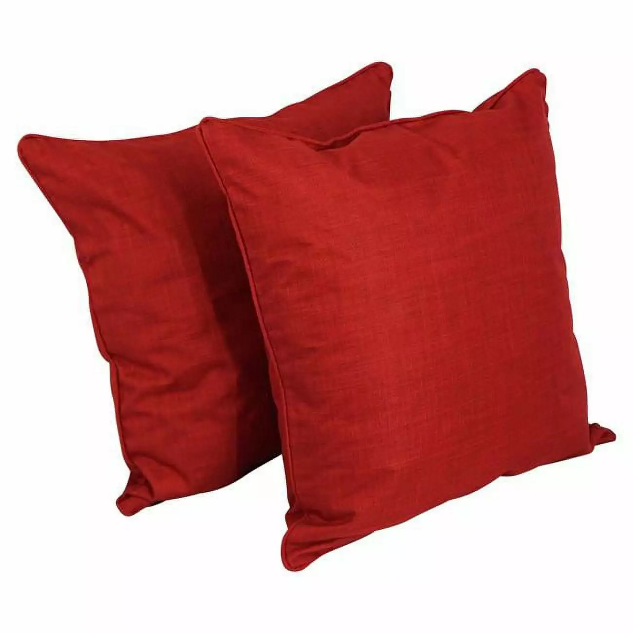Blazing Needles 25-inch Double-Corded Spun Polyester Square Floor Pillows Inserts Set 2 Paprika