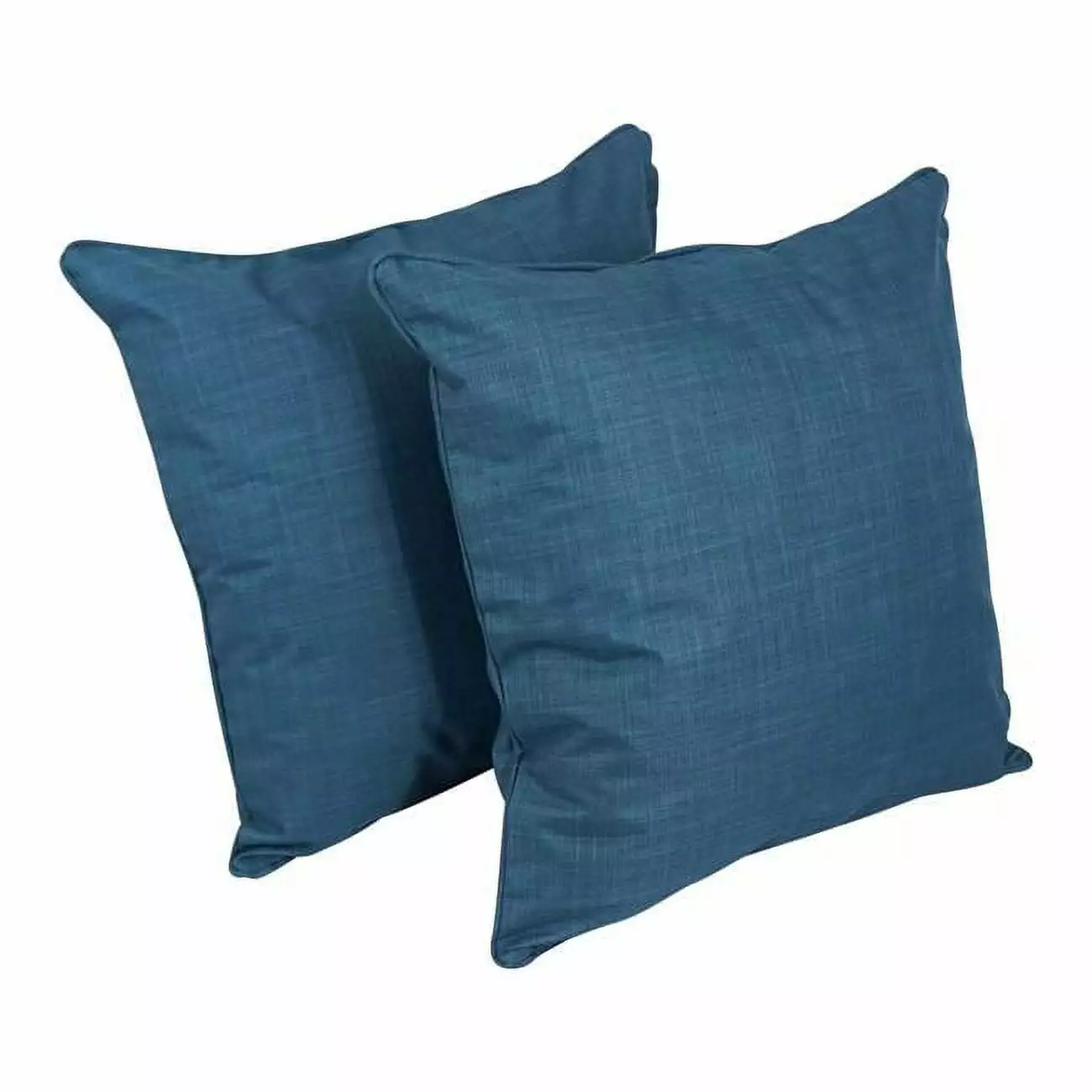 Blazing Needles 25 Double-Corded Spun Polyester Square Floor Pillows Inserts Sea Blue Set 2