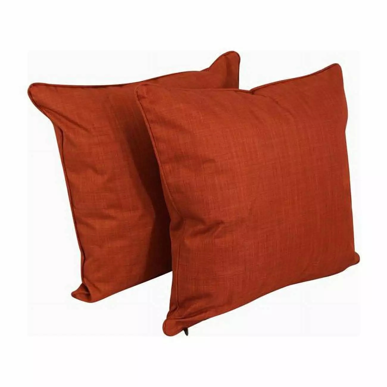 Blazing Needles 25 Inch Double-Corded Spun Polyester Square Floor Pillows Inserts Set 2 Cinnamon
