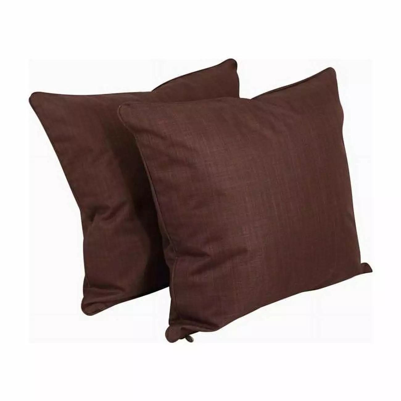 Blazing Needles 25 Inch Double-Corded Spun Polyester Square Floor Pillows Inserts Set 2 Cocoa