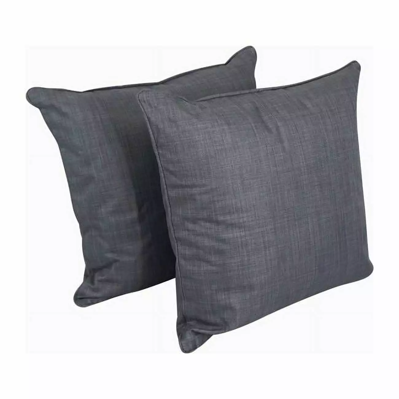 Blazing Needles 25 Inch Double-Corded Spun Polyester Square Floor Pillows Inserts Set 2 Cool Gray