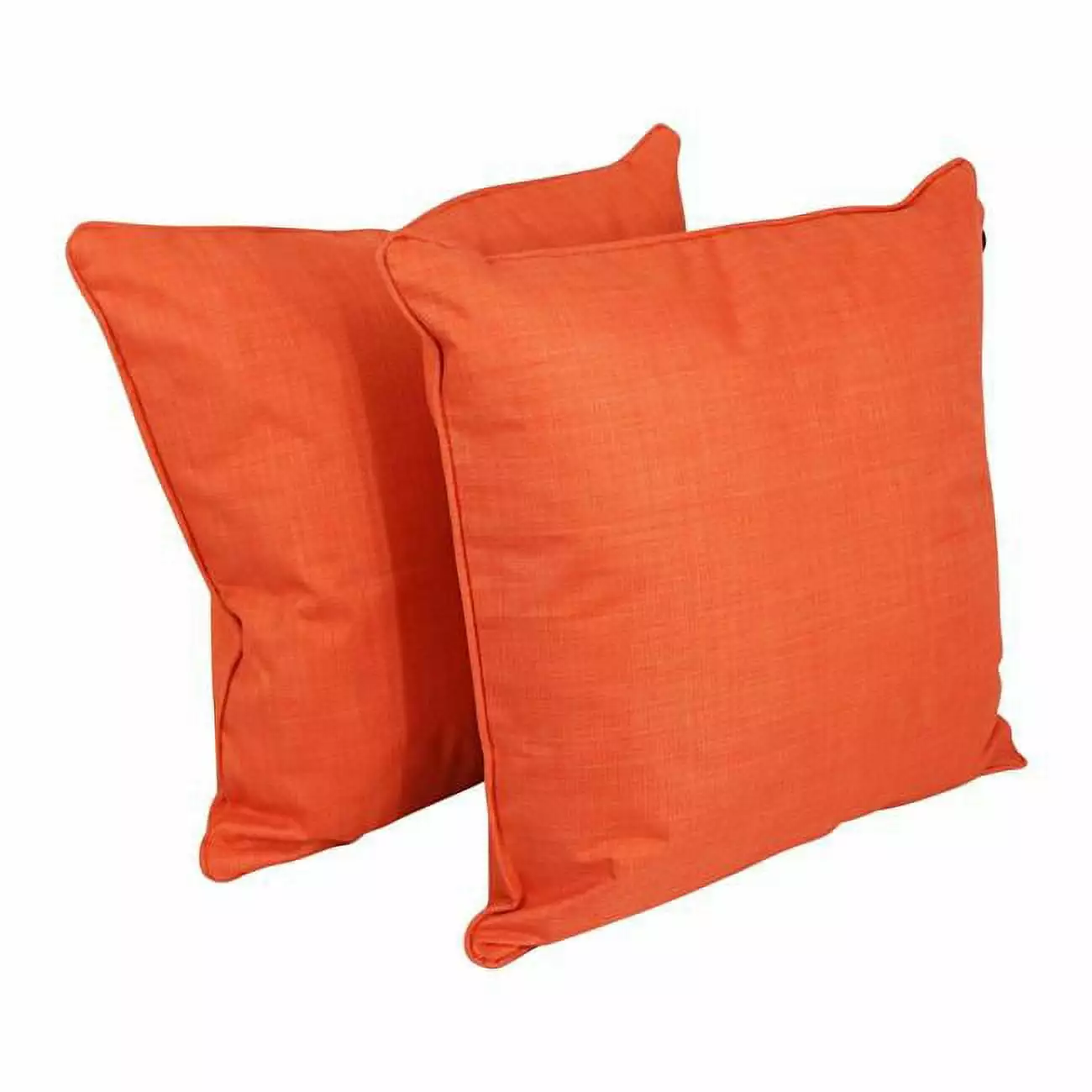 Blazing Needles 25 Inch Double-Corded Spun Polyester Square Floor Pillows Inserts Set 2 Tangerine Dream