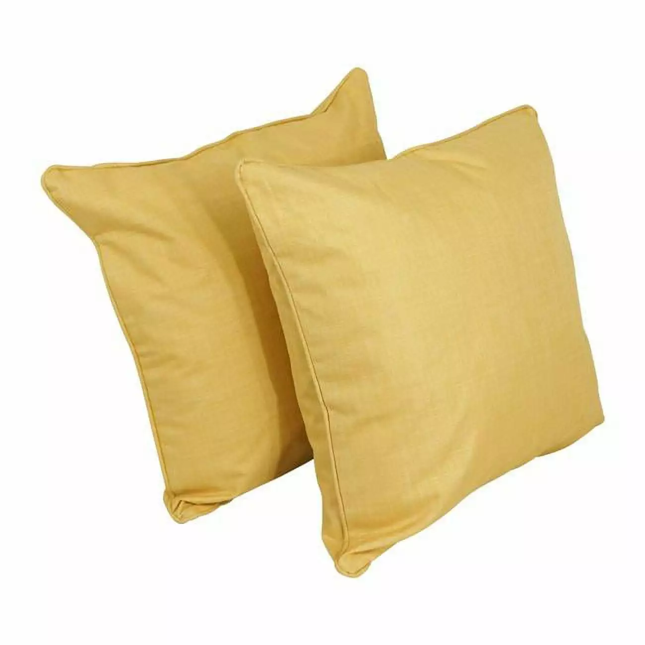 Blazing Needles 25 Inch Double-Corded Spun Polyester Square Floor Pillows Inserts Set 2 Lemon