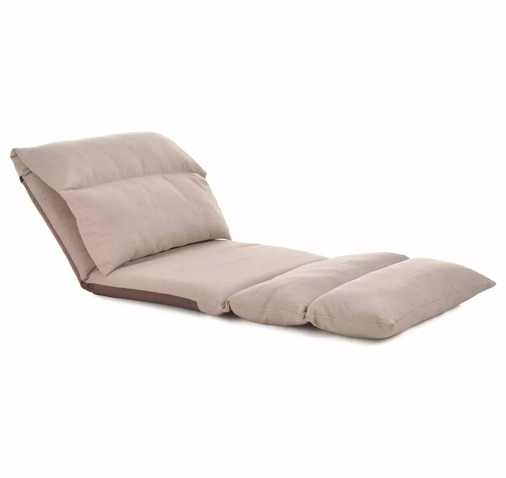 Large Size Floor Chair Adjustable 5 Positions Recliner Memory Foam Back Support Living Room Lounger Gaming Reading Beige B...