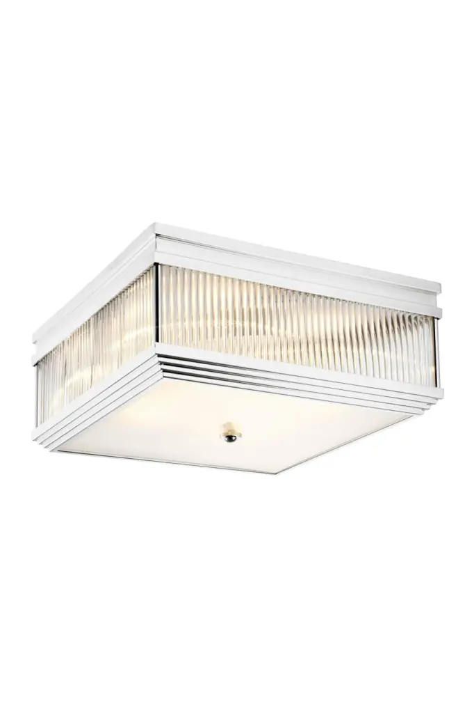 Eichholtz Marly Silver Square Flush Mount Ceiling Light Modern Design