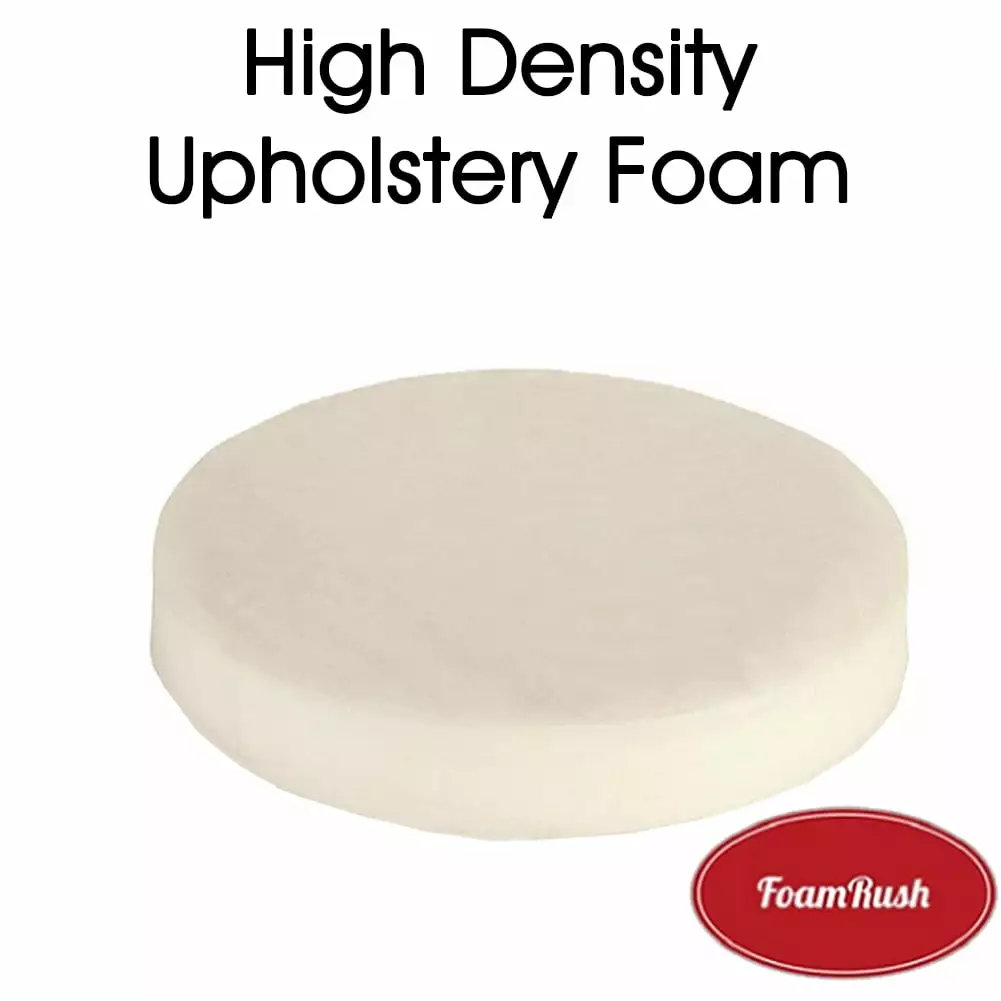 FoamRush 2 Inch Thick x 25 Inch Diameter High Density Upholstery Foam Seat Cushion Pouf Insert Meditation