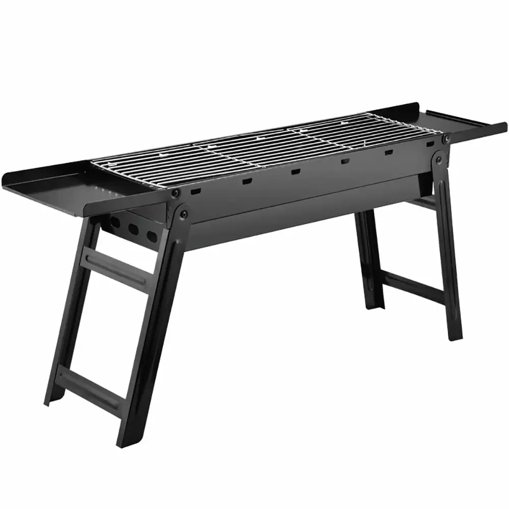 Travel-friendly Charcoal Grill and Smoker Go-Anywhere Space-saving Foldable Grill Travel Outdoor Cooking and BBQ Camping G...