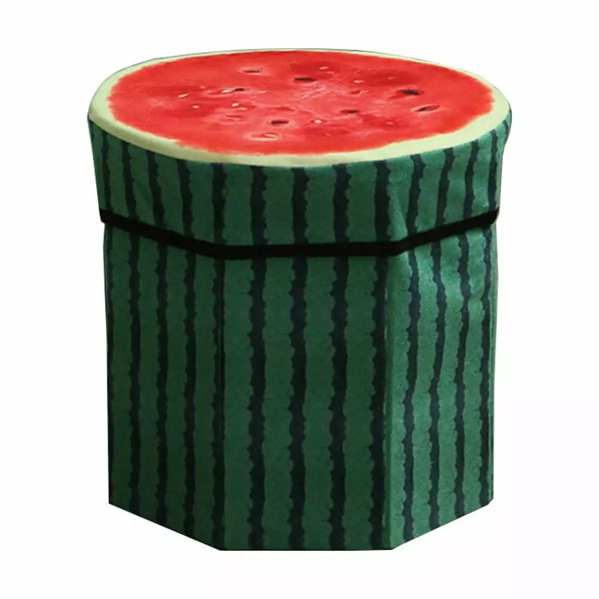 Creative Fruit Folding Storage Organizer Ottoman Stool Footstool Seat Storage Box Size Small Watermelon Ottomans Frcolor