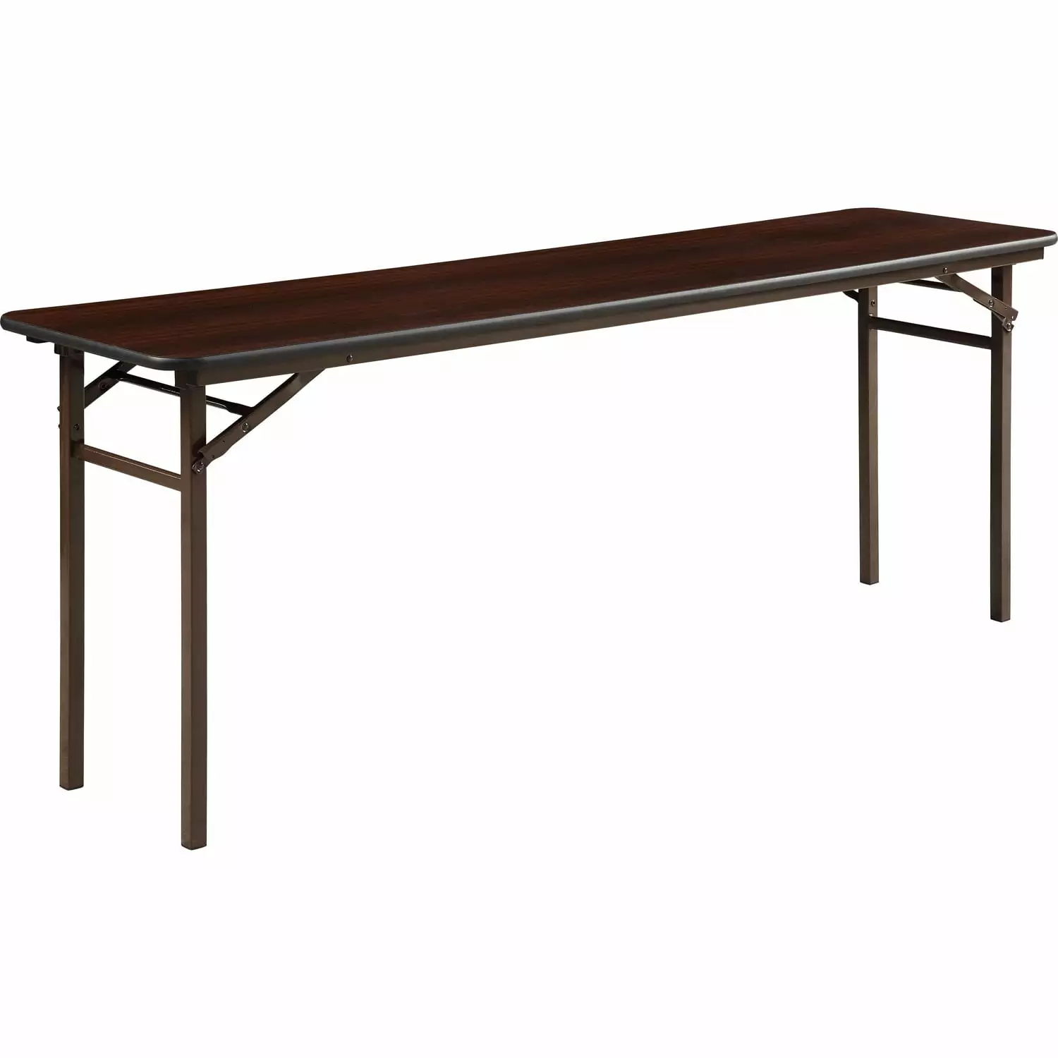 Lorell Mahogany Folding Banquet Table - Durable and Elegant Events