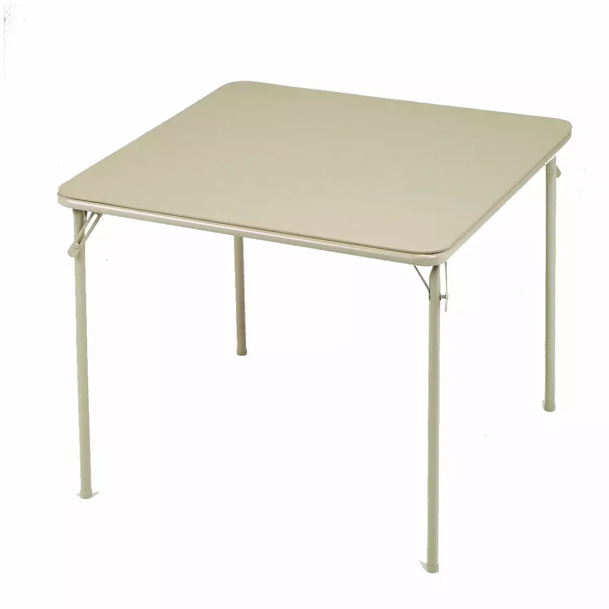 MECO Sudden Comfort 34x34 Inch Square Metal Folding Dining Card Table Buff