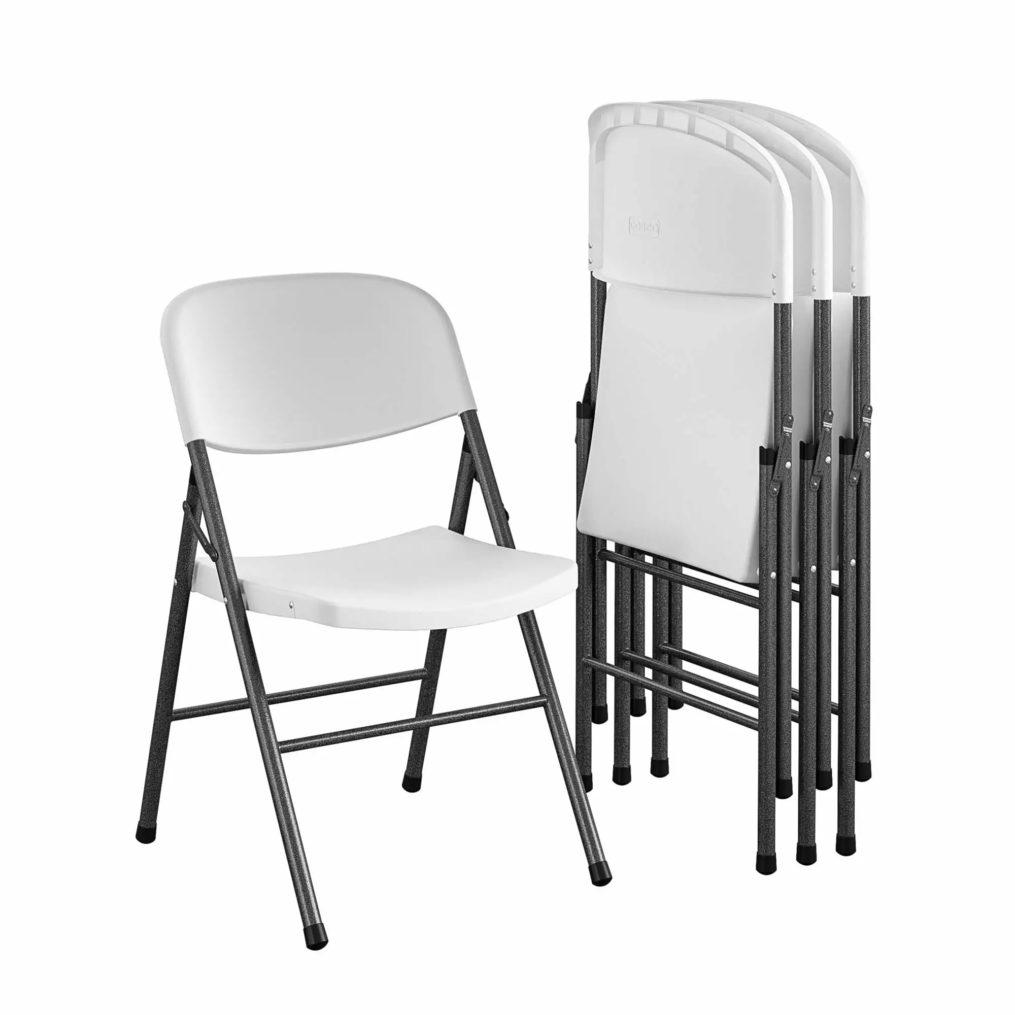 Mainstays Premium Resin Folding Chair 4-Pack White