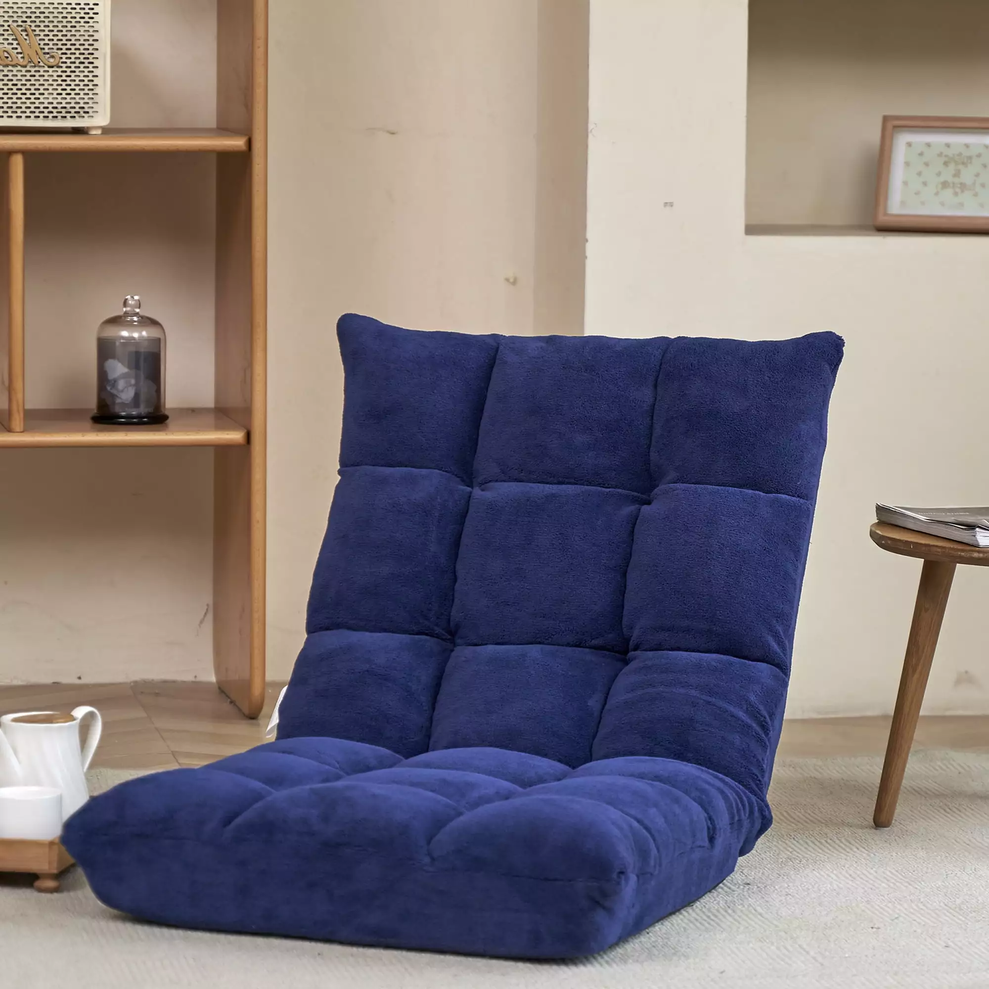 Modern Folding Lounge Chaise Living Room and Bedroom - 5 Reclining Position Adjustable Leisure Sofa Chaise NOBRAND