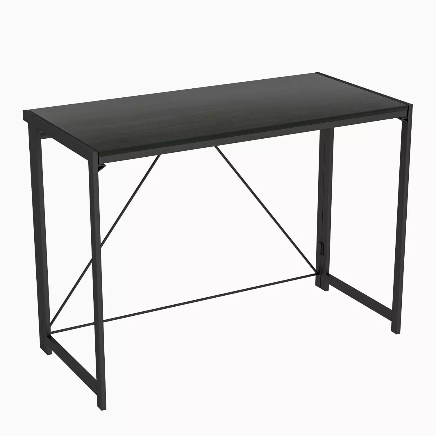 Mainstays Black Frame Folding Desk Black Grained Top