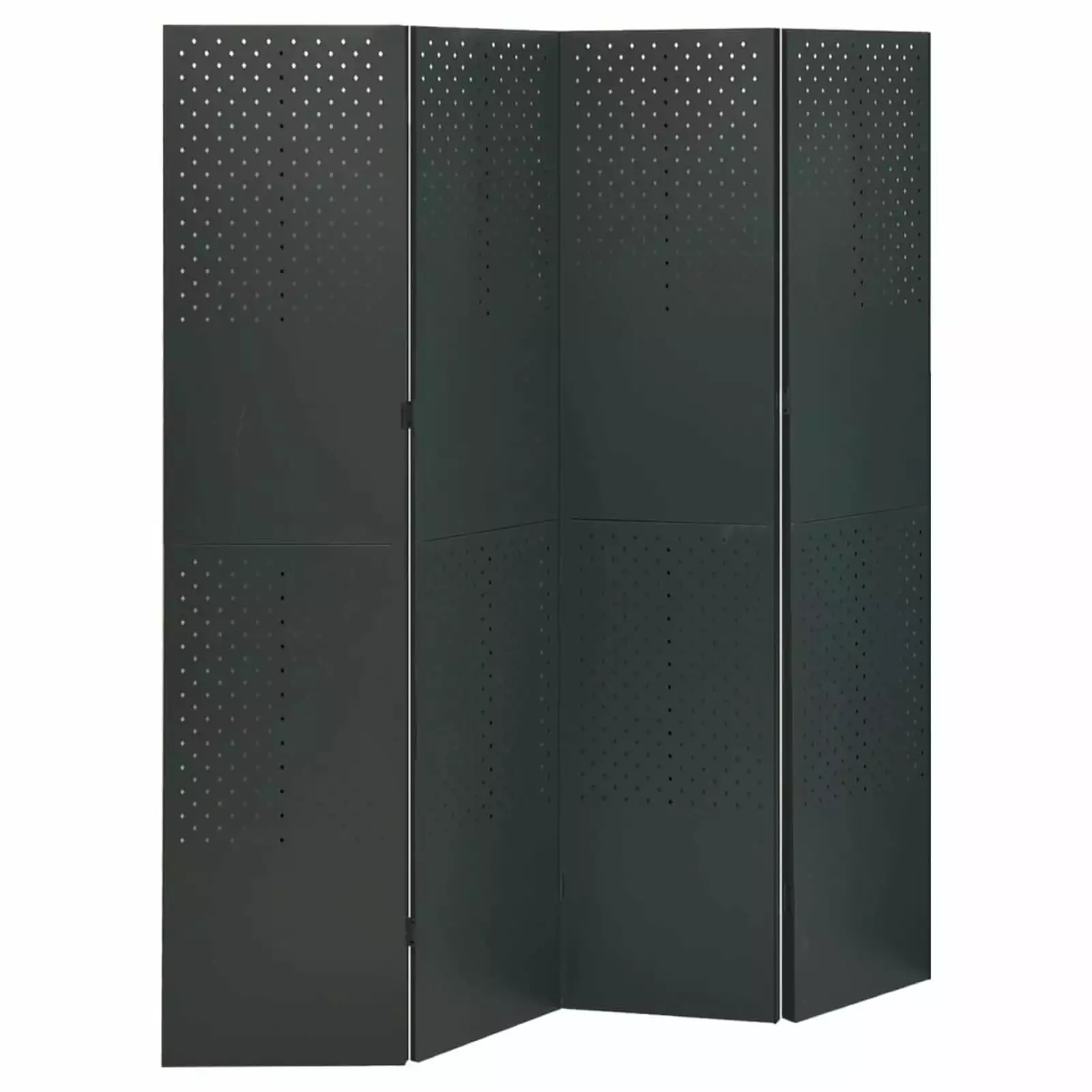Anself 4-Panel Folding Room Divider Steel Freestanding Partition 63x70.9 Inches