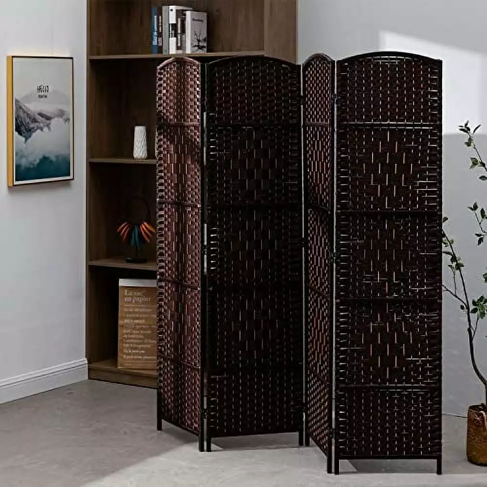 4 Panel 6 Ft Folding Privacy Screens Freestanding Hinged Room Dividers Home Office HiFiree
