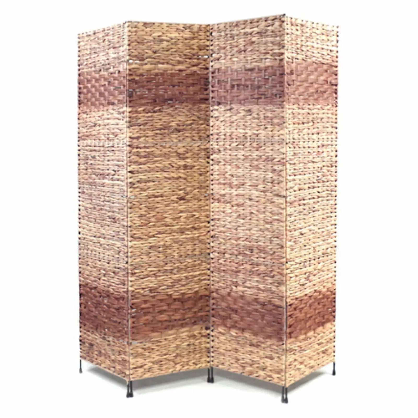 Proman Products Jakarta-B 4 Panel Folding Screen 67 Tall Natural Room Divider Privacy Screen