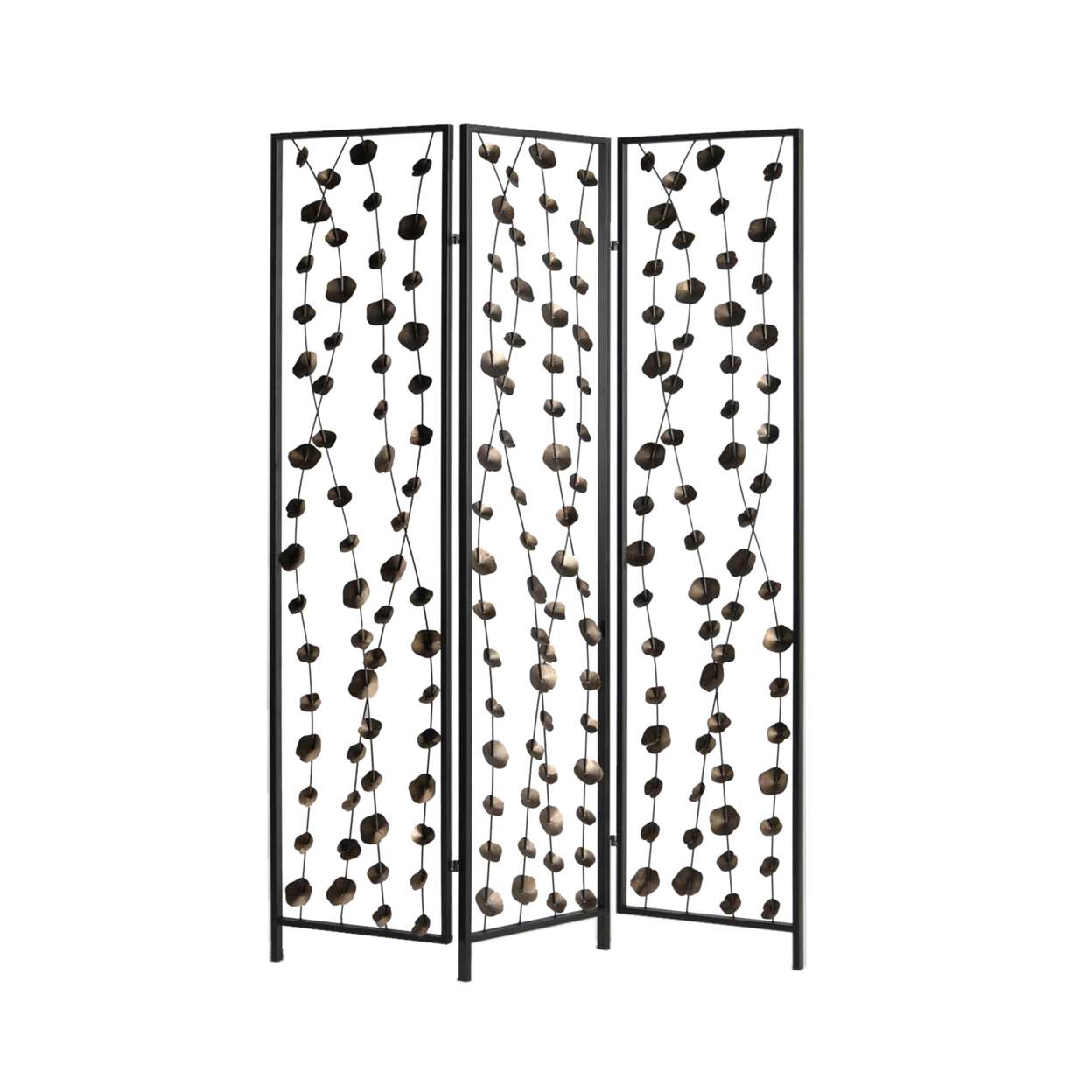 Contemporary Falling Blooms Screen Room Divider Decorative Folding Partition Screen Gems