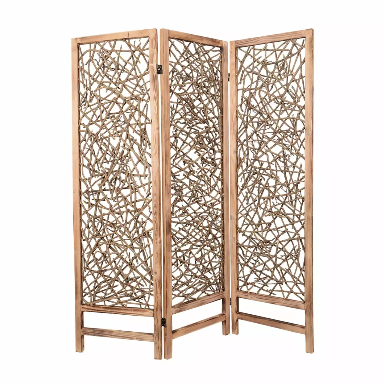 Contemporary Foldable 3 Panel Baldy Screen Room Divider Freestanding Partition Screen Gems