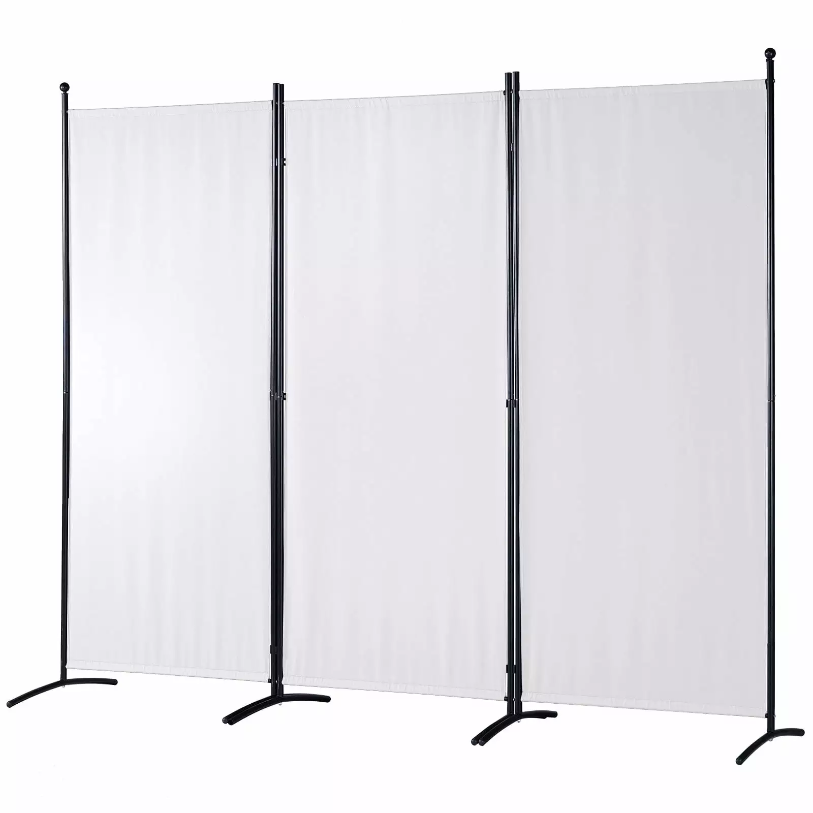 SKYSHALO Room Divider 3 Panel Folding Privacy Screen 89x20.3x72.8 White Freestanding