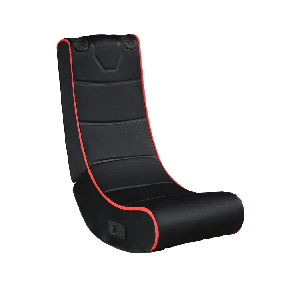 Foldable Gaming Chair Onboard Speakers, Bluetooth Connection - Black / Cherry