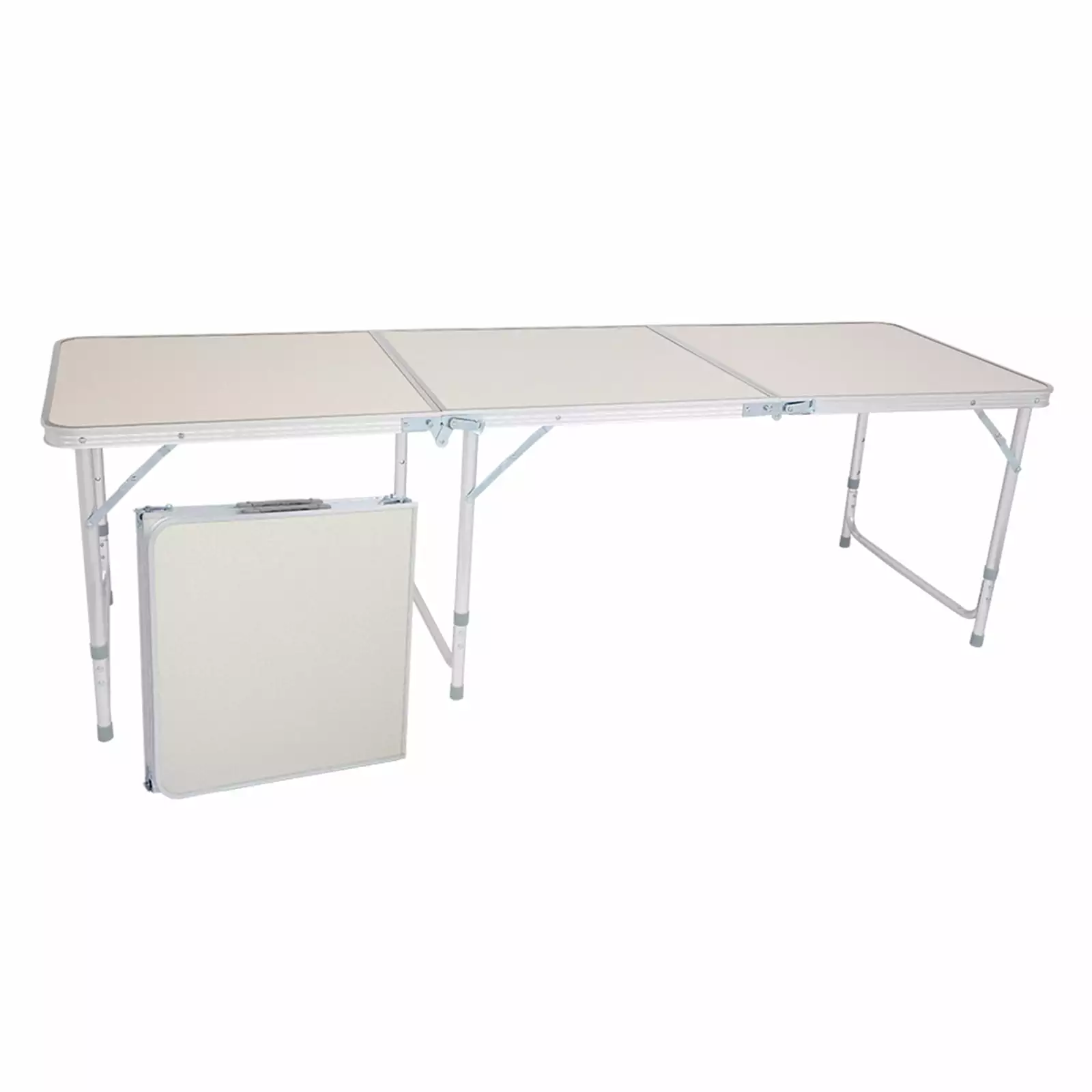 180x60x70cm Home Use Aluminum Alloy Folding Table White Portable Easy to Store