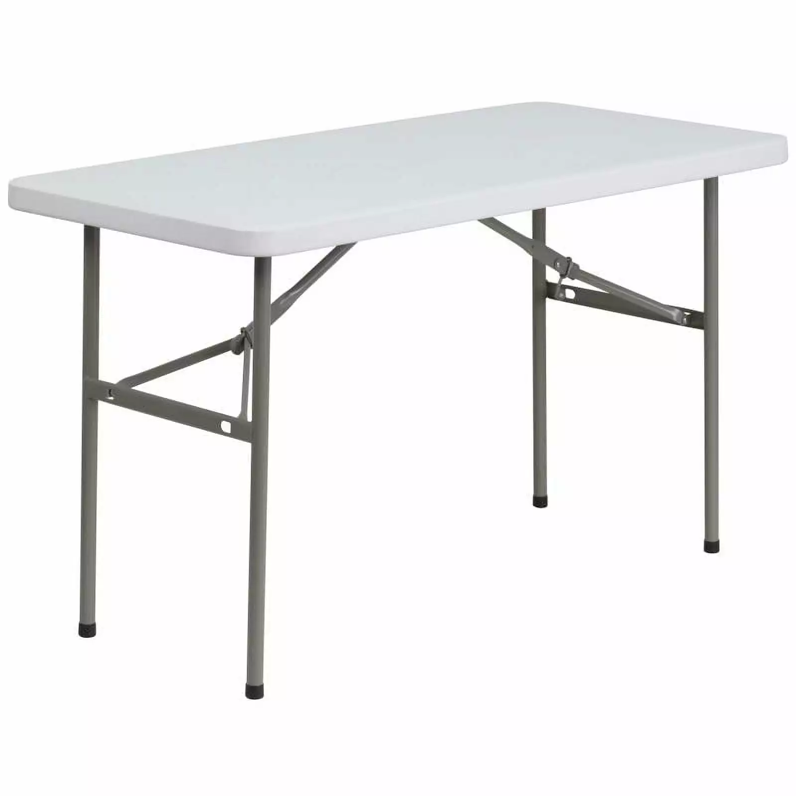 24''W X 48''L White Plastic Folding Table - 4-Foot Lightweight Portable Table Events