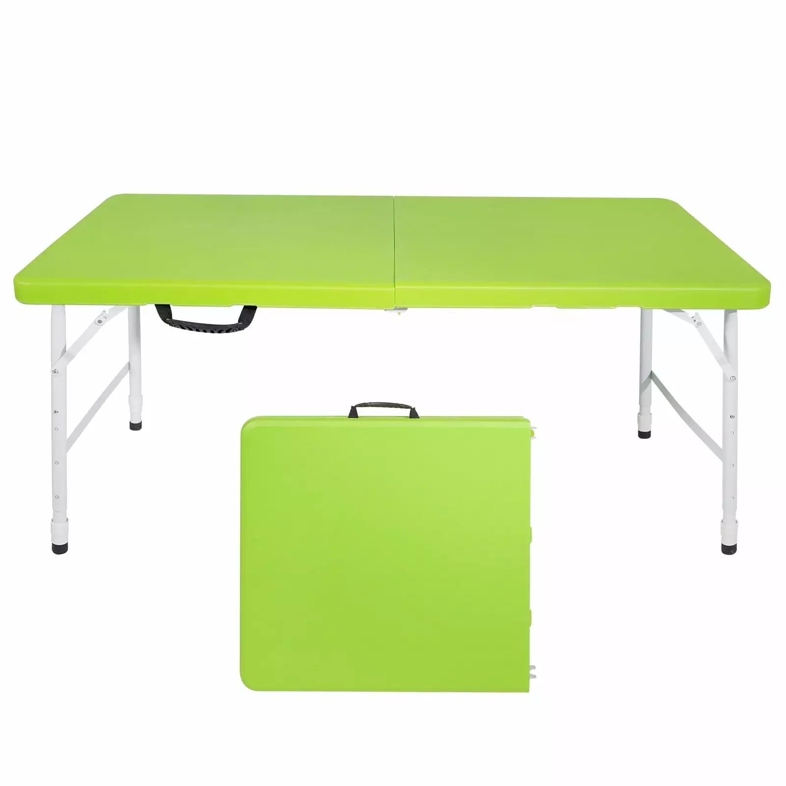 4ft Green Portable Folding Table Indoor Outdoor Maximum Weight 135KG Camping Picnics