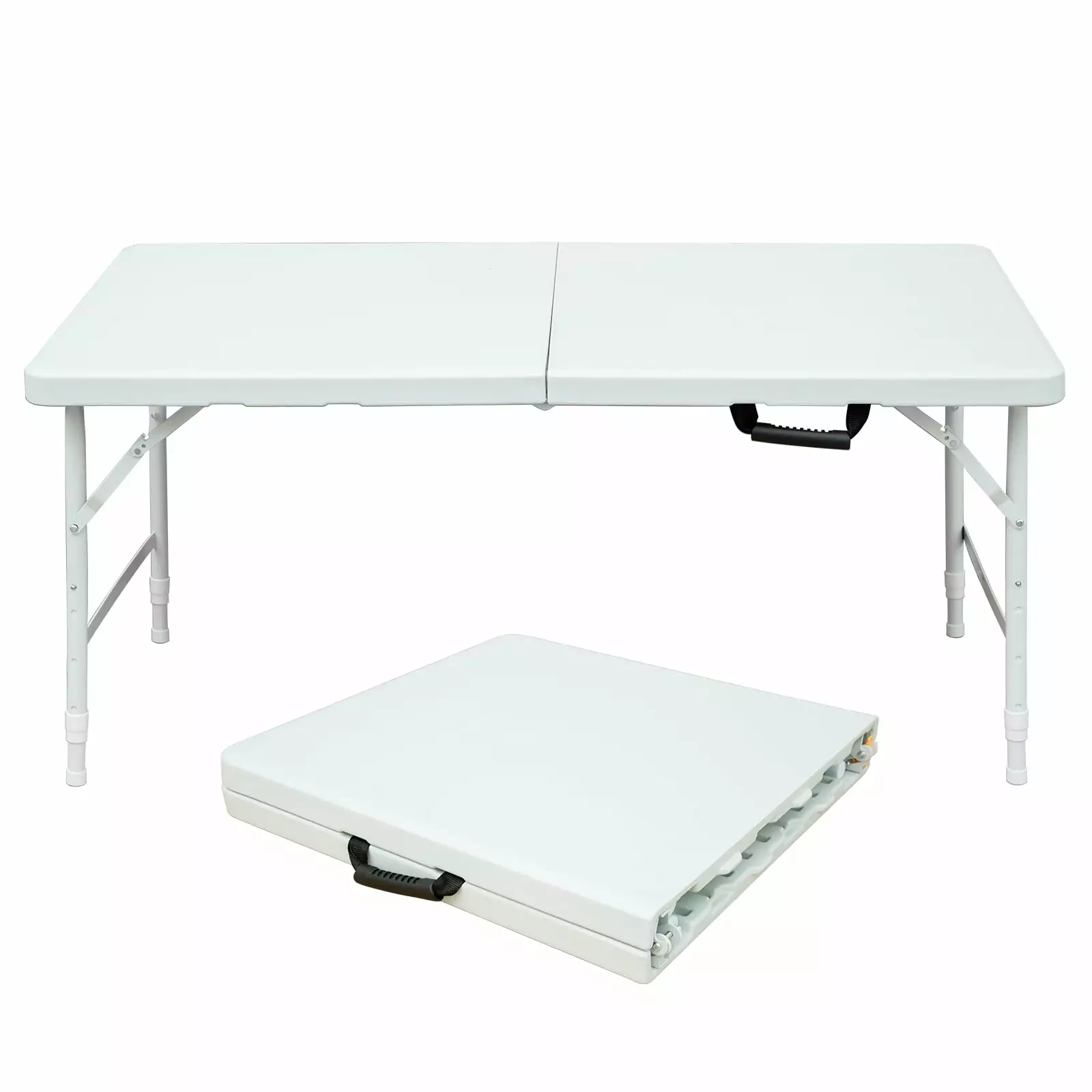 4ft Portable Folding Table Indoor Outdoor Maximum Weight 135KG White