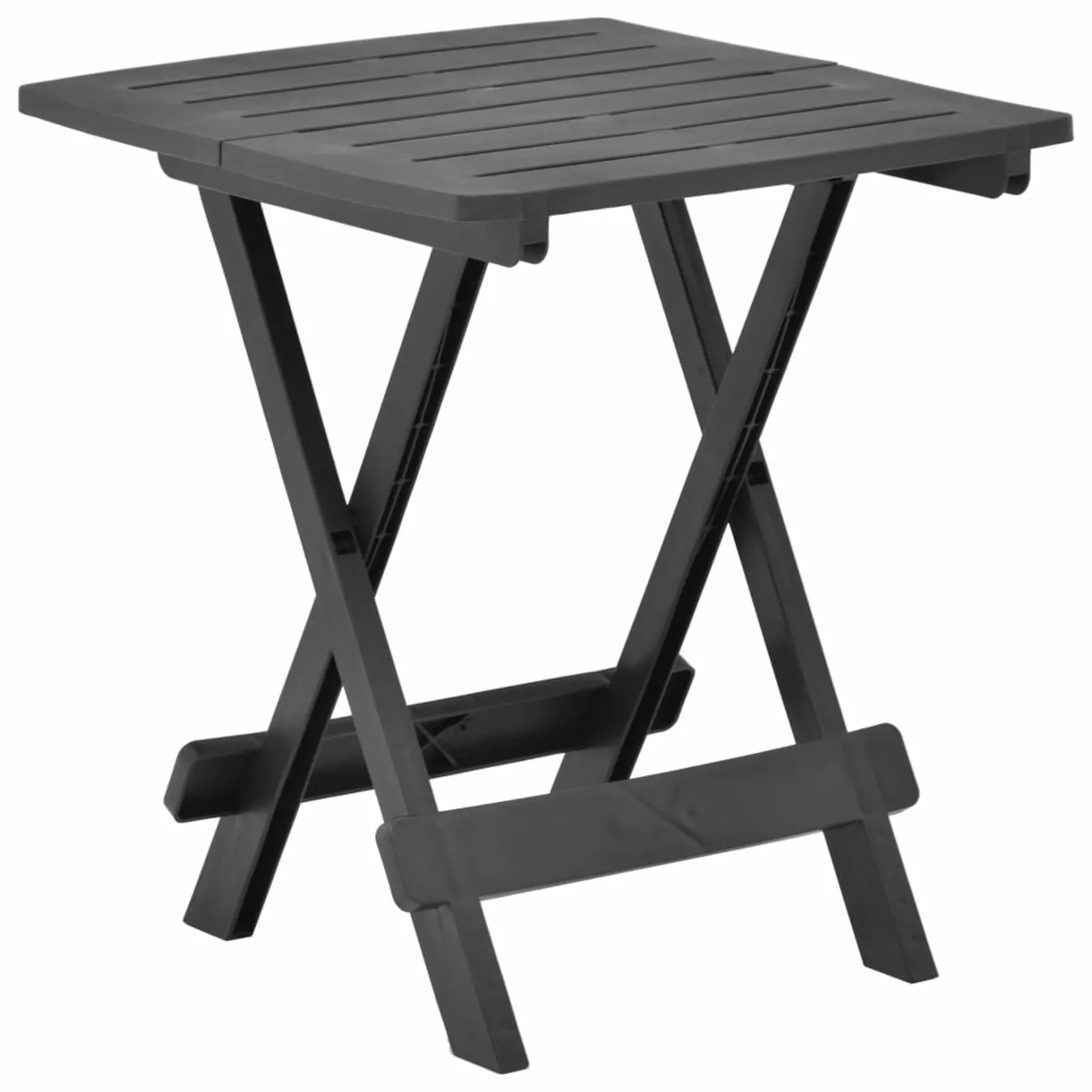 Anself Folding Patio Table Anthracite 17.7x16.9x19.7 Inches Outdoor Use