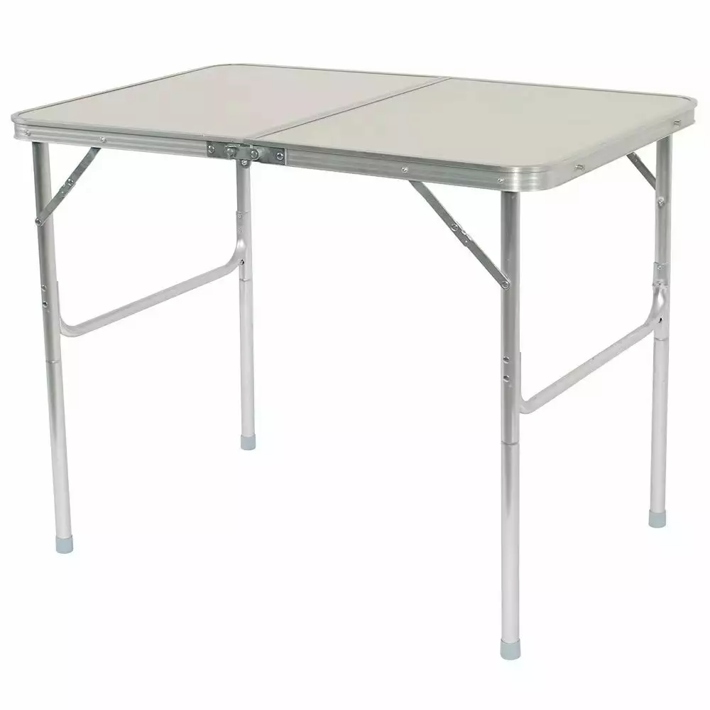 Clearance Folding Table Adjustable Height Carry Handle Aluminum Utility Suitcase Desk Outdoor Picnic Camping