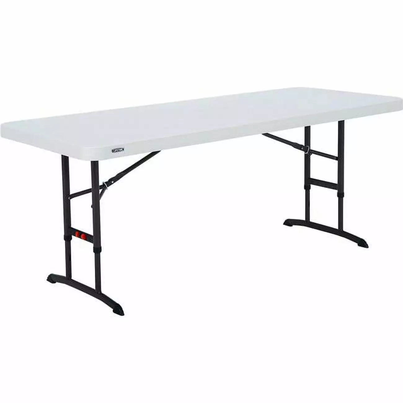 Commercial Adjustable Height Folding Table Almond 30x72 Inches