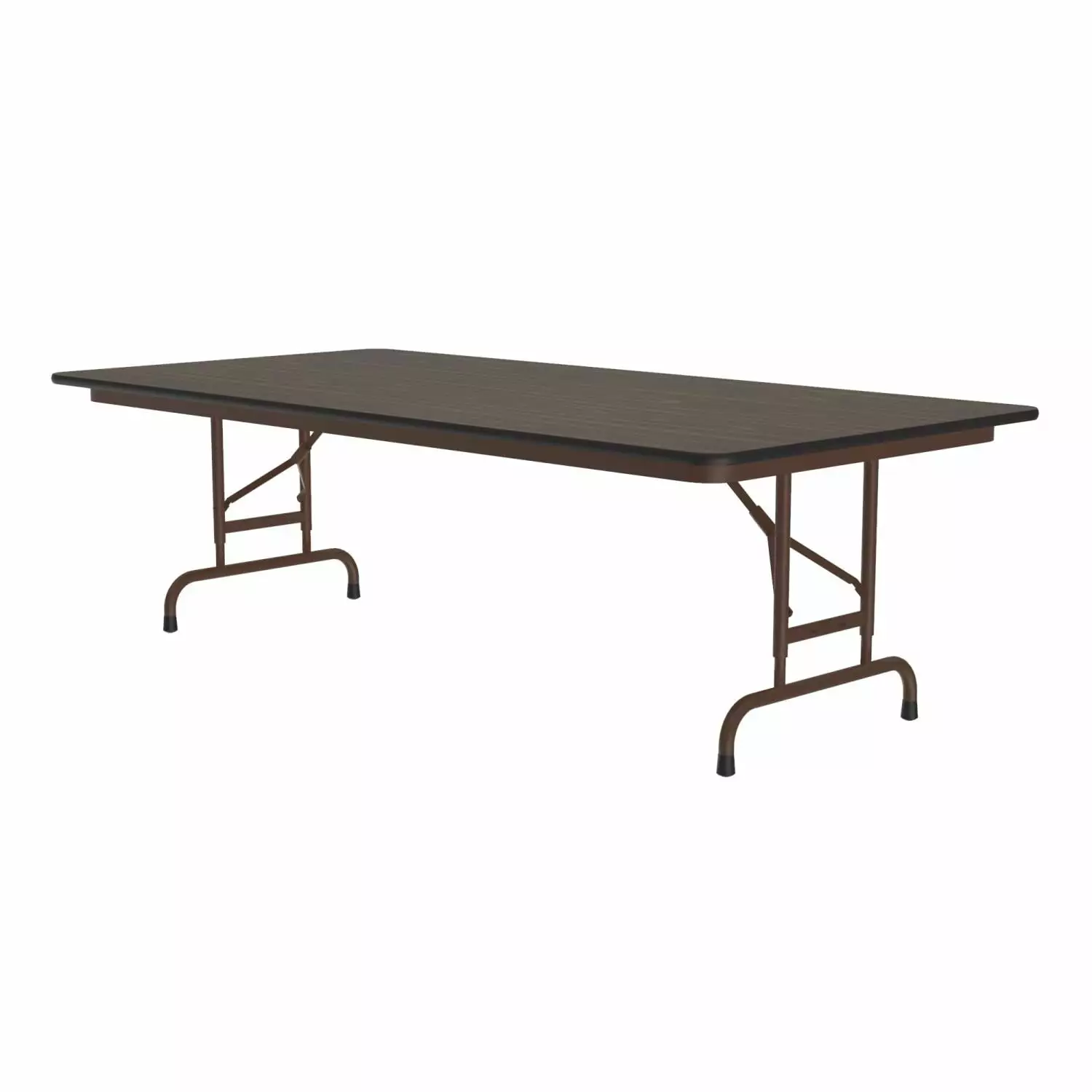 Correll Rectangular Laminate Top Folding Table Walnut Finish