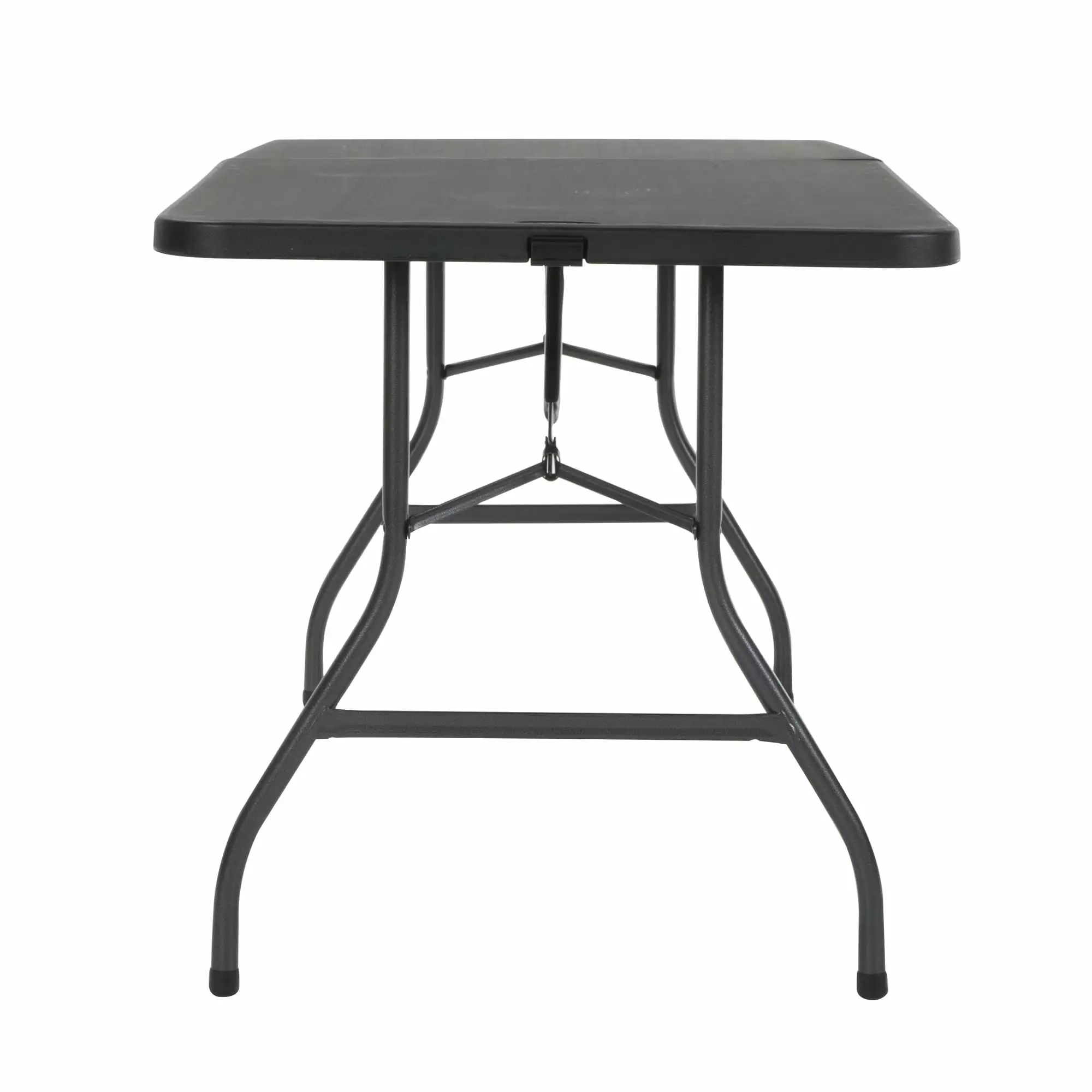 Cosco 6 Foot Centerfold Folding Table Black Pack 2 Heavy Duty Portable Indoor Outdoor