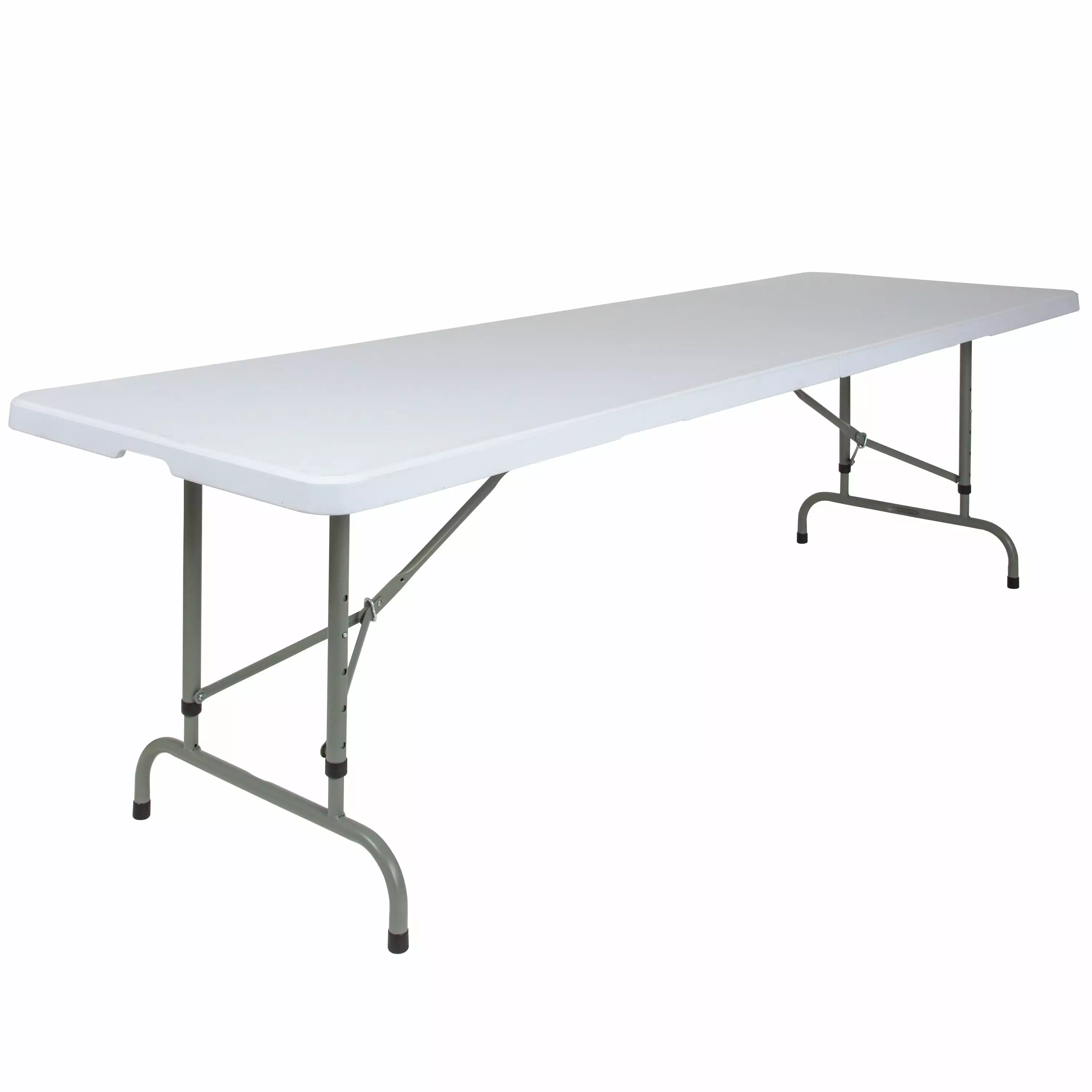 Flash Furniture 8-Foot Height Adjustable Granite White Plastic Folding Table
