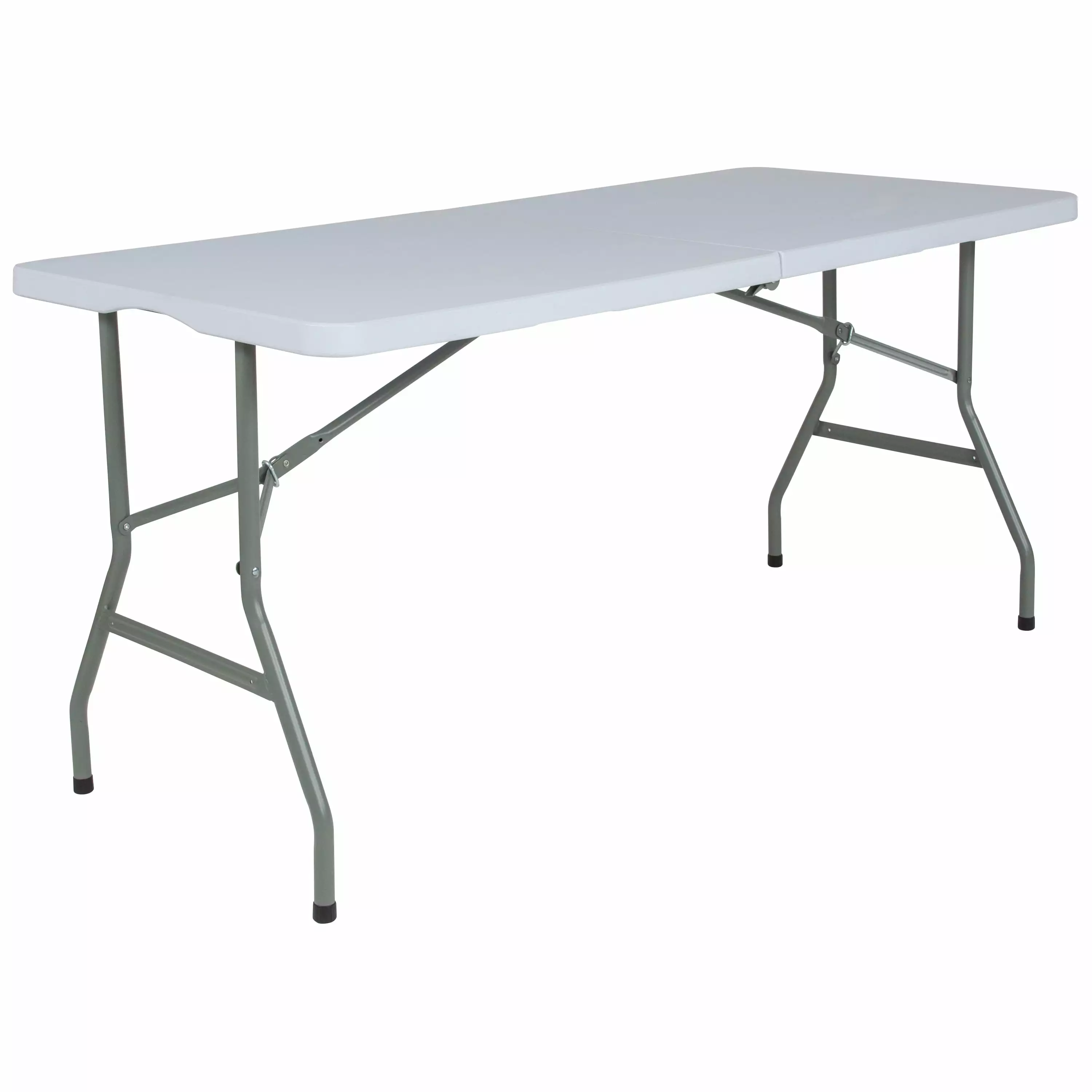 Flash Furniture Kathryn 4.97-Foot Bi-Fold Granite White Plastic Folding Table Events and Banquets