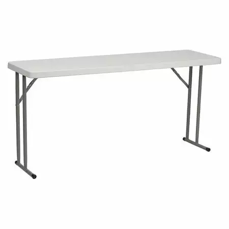 Flash Furniture Kathryn 5-Foot Granite White Plastic Folding Training Table Office Events