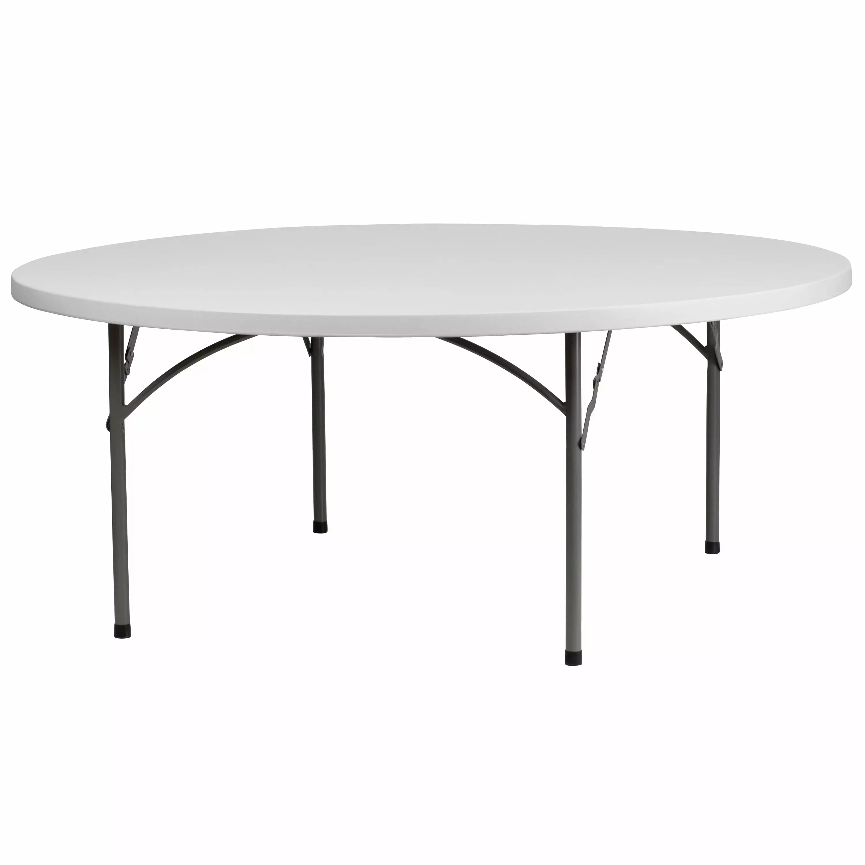 Flash Furniture Kathryn 6 Foot Round Granite White Plastic Folding Table