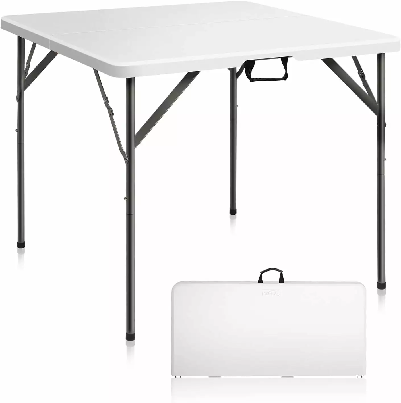 34 Fold Half Square Table Bi-Folding Commercial Table Kitchen Outdoor Party Wedding Event White Granite